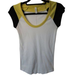 Yellow and Black Women's Shirt
